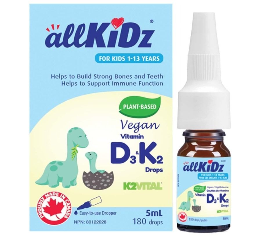 Allkidz Vegan Vitamin D3 & K2 Drops, 5ml