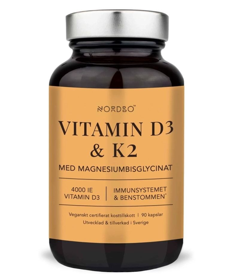 NORDBO Vitamin D3 & K2 4000IU x 90 Capsules