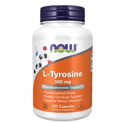 Now L-Tyrosine 500mg, 120 Capsules