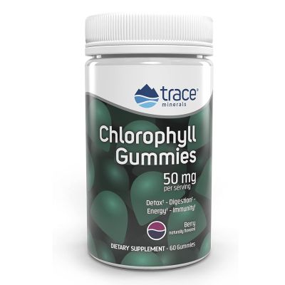 CHLOROPHYLL 50MG GUMMYBERRY FLAVOR x 60 CPS Trace Minerals