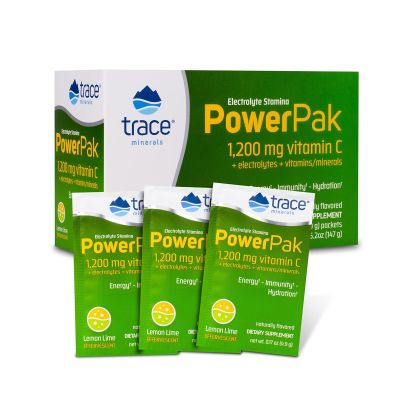 POWER PAK NON-GMO LEMON LIME x 30 PACKET Trace Minerals