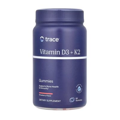 Trace Minerals Vitamin D3 + K2 Strawberry x 60 Gummies