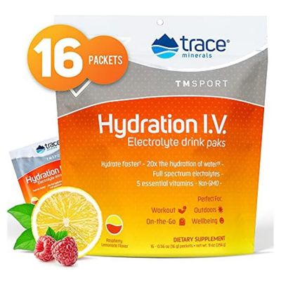 Hydration I.V. Electrolyte Powder Rasberry Lemonade x 16 CPS Trace Minerals