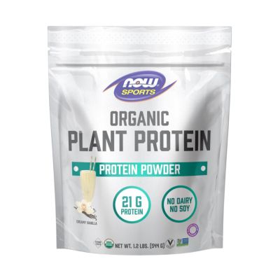 Now Plant Protein, Organic Creamy Vanilla Powder, 544g