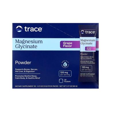 Trace Minerals Magnesium Glycinate Grape x 30 Stick Packs
