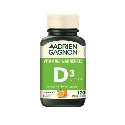 Adrien Gagnon Vitamin D3 1.000 IU x 120 Chewable Tablets