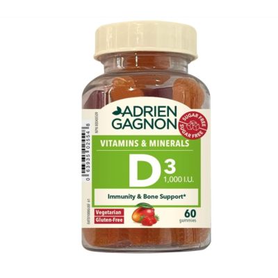 Adrien Gagnon Vitamin D3 Sugar Free 1.000 IU x 60 Gummies