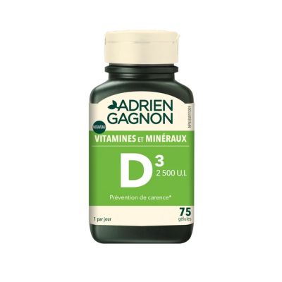 Adrien Gagnon Vitamin D3 2.500 IU x 75 Softgels
