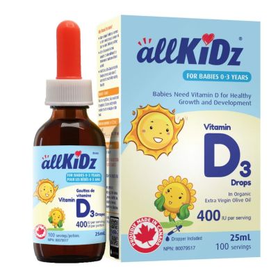 Allkidz Vitamin D3 Drops 400 IU, 25ml