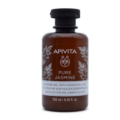 Apivita Pure Jasmine Shower Gel with Essential Oils, 250ml
