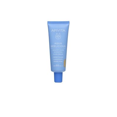 Apivita Aqua Beelicious Healthy Glow Hydrating Fluid Cream Tinted SPF30,   40ml