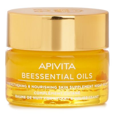 Apivita Beessentials Oils Strengthening & Nourishing Skin Supplement Night Balm, 15ml