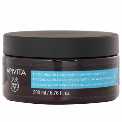 Apivita  Moisturizing Hair Mask Hyaluronic Acid & Aloe, 200ml