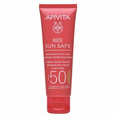 Apivita Anti-Spot & Anti-Age Defense Tinted Face Cream SPF50-Golden Tint 50ml 