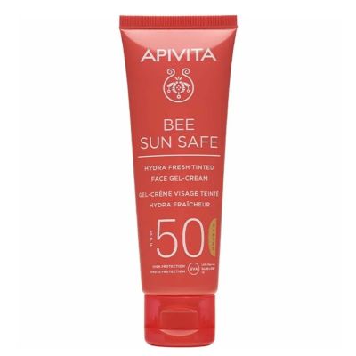 Apivita Bee Sun Safe Hydra Fresh Tinted Face Gel-Cream SPF50,  50ml 