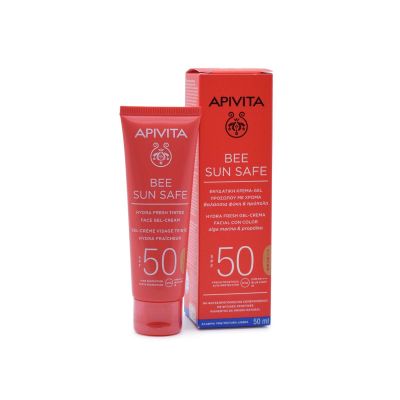Apivita Bee Sun Safe Hydra Fresh Tinted Face Gel-Cream SPF50   50ml 