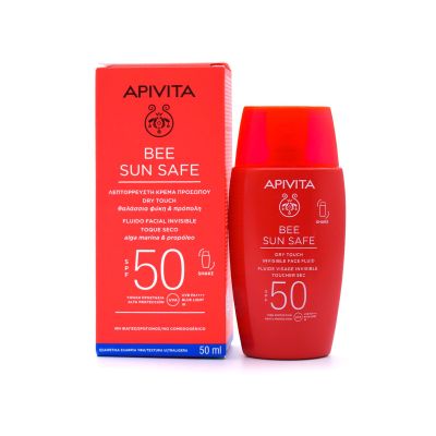 Apivita Bee Sun Safe Dry Touch Invisible Face Fluid SPF50   50ml