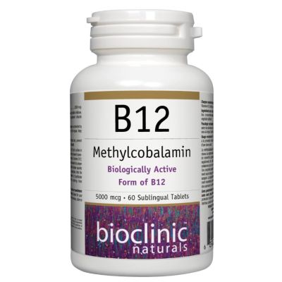 Bioclinic Naturals B12 Methylcobalamin 5000mcg x 60 Sublingual Tablets