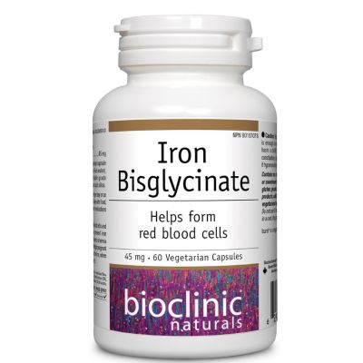 Bioclinic Naturals Iron Bisglycinate 45mg x 60 Capsules
