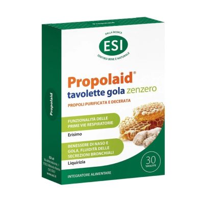 ESI Propolaid Throat Tablets Ginger x 30 Chewable Tablets