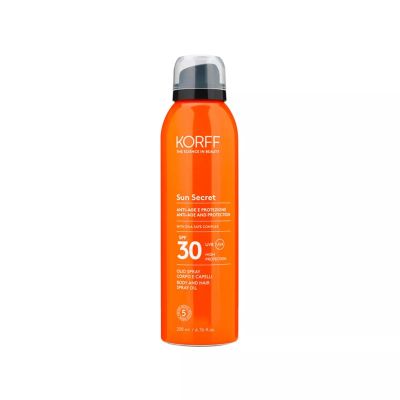 Korff Sun Secret Body and Hair Spray Oil SPF30, 200ml