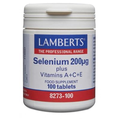 Lamberts Selenium 200µg Plus Vitamins A+C+E x 100 Tablets