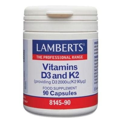 Lamberts Vitamins D3 2000 IU & K2 90µg x 90 Capsules 