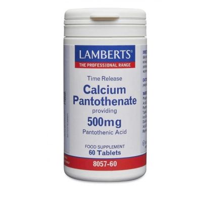 Lamberts Calcium Pantothenate 500mg (Vitamin B5) x 60 Tablets 