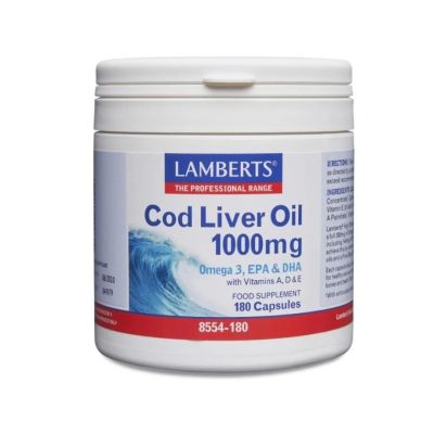 Lamberts Cod Liver Oil 1000mg x 180 Capsules