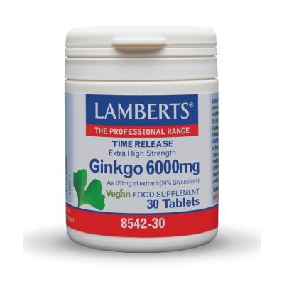 Lamberts Ginkgo Biloba 6000mg x 30 Tablets