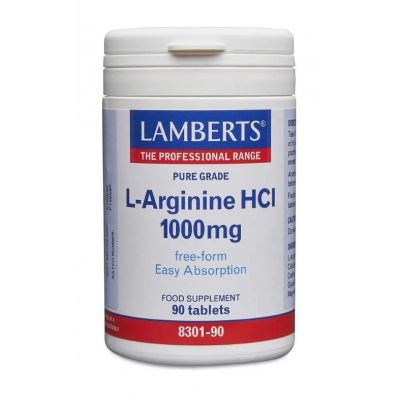 Lamberts L-Arginine HCl 1000mg x 90 Tablets