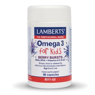 Lamberts Omega 3 for Kids Berry Bursts x 60 Capsules 