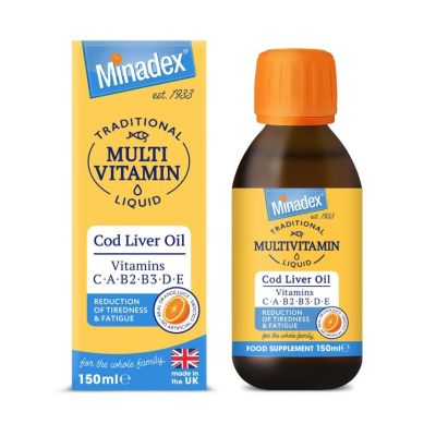 Minadex Cod Liver Oil & Multivitamin Liquid, 150ml