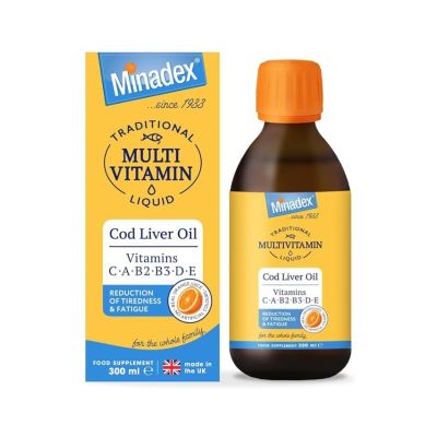 Minadex Cod Liver Oil & Multivitamin Liquid, 300ml