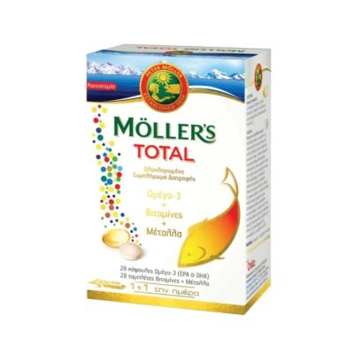Moller’s Total Omega 3, Vitamins & Minerals 28Caps & 28Tabs