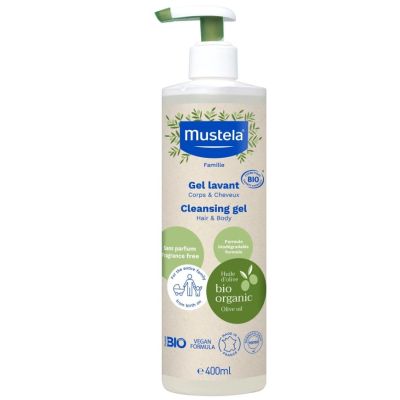 Mustela Organic Cleansing Gel Hair & Body, 400ml