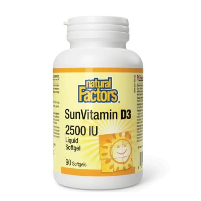 Natural Factors SunVitamin-D3 2500 IU x 90 Softgels