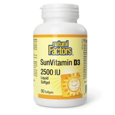 Natural Factors SunVitamin-D3 2500 IU X 100 Tablets