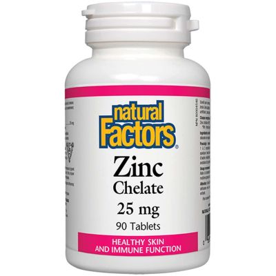 Natural Factors Zinc Chelate 25mg x 90 Tablets
