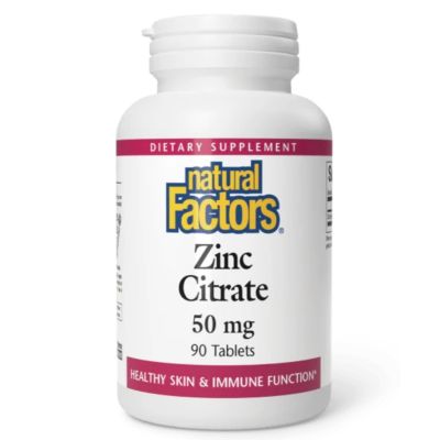 Natural Factors Zinc Citrate 50mg x 90 Tablets