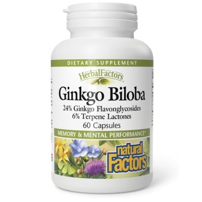 Natural Factors Ginkgo Biloba 60mg x 60 Capsules