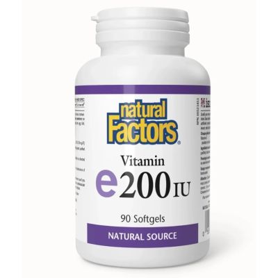 Natural Factors Vitamin E 200IU x 90 Softgels