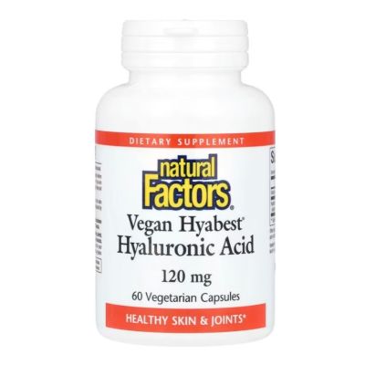 Natural Factors Vegan Hyabest Hyaluronic Acid 120mg x 60 Capsules
