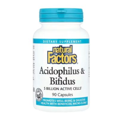 Natural Factors Acidophilus & Bifidus 5 Billion Active Cells x 90 Caps