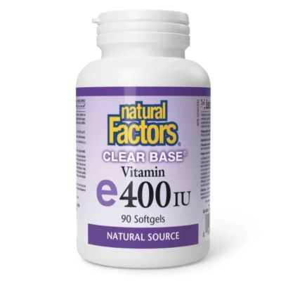 Natural Factors Clear Base Vitamin E 400 IU x 90 Softgels