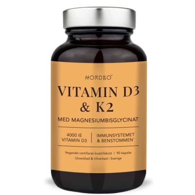 NORDBO Vitamin D3 & K2 4000IU x 90 Capsules
