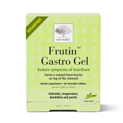 New Nordic Frutin Gastro Gel x 60 Chewable Tablets