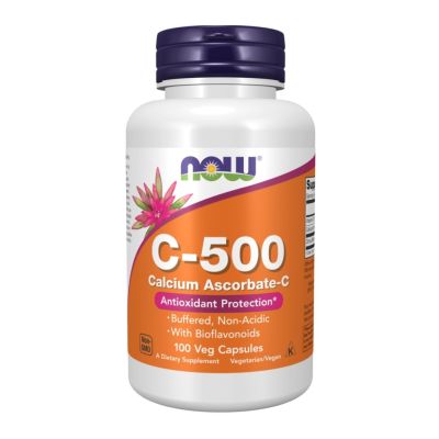 NOW Vitamin C-500 Calcium Ascorbate-C x 100 Capsules