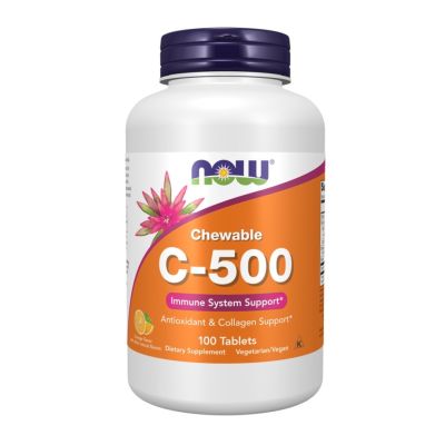 NOW Vitamin C-500 Orange x 100 Chewable Tablets