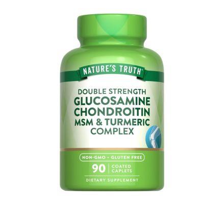 Nature’s Truth Double Strength Glucosamine, Chondroitin, MSM and Turmeric Complex x 90 Coated Caplets 